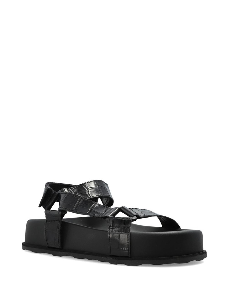 crocodile-embossed sandals 2