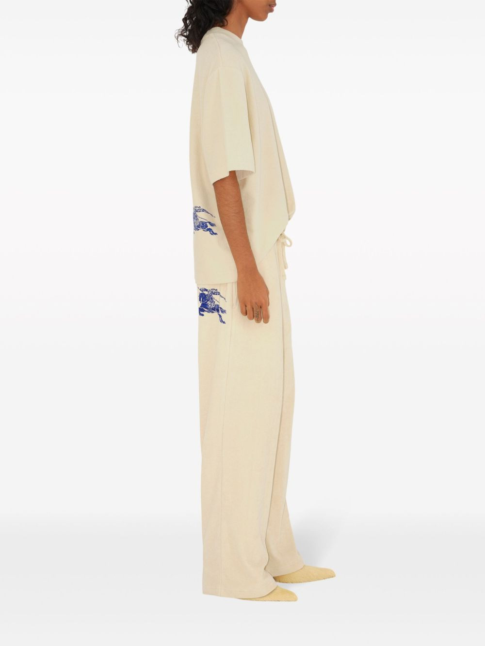 straight-leg cotton trousers - 3