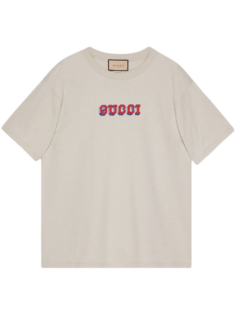 logo-print cotton T-shirt - 1