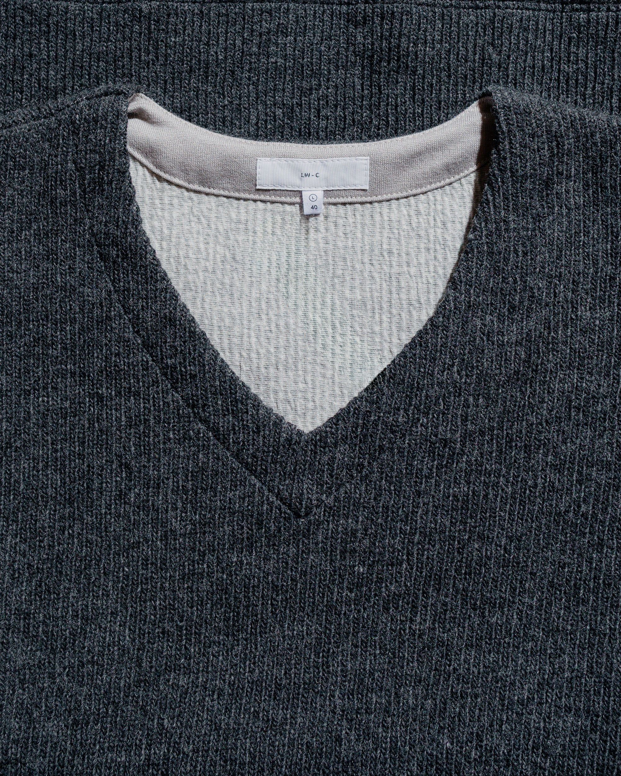 V Neck Snap Sweater Charcoal - 5