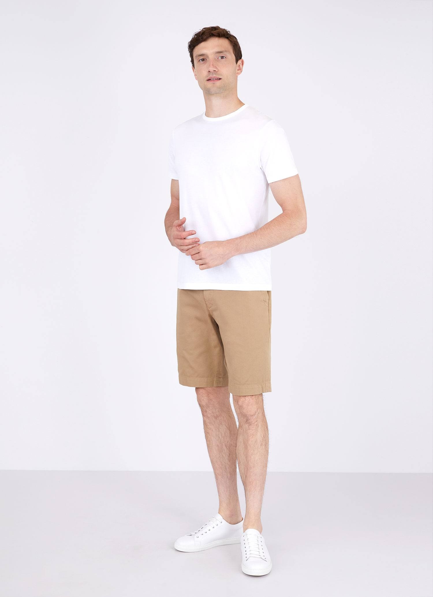 Stretch Cotton Twill Chino Shorts - 3