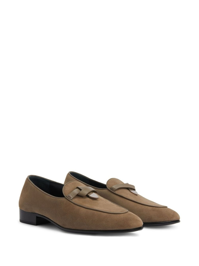 Giuseppe Zanotti Ewerton almond-toe suede loafers outlook