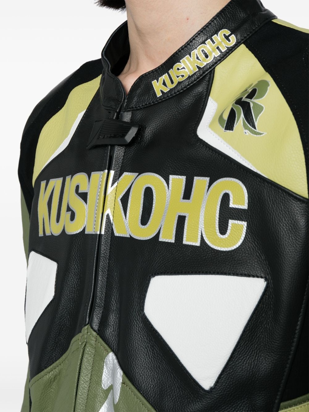 Spidi logo-print leather jacket - 5