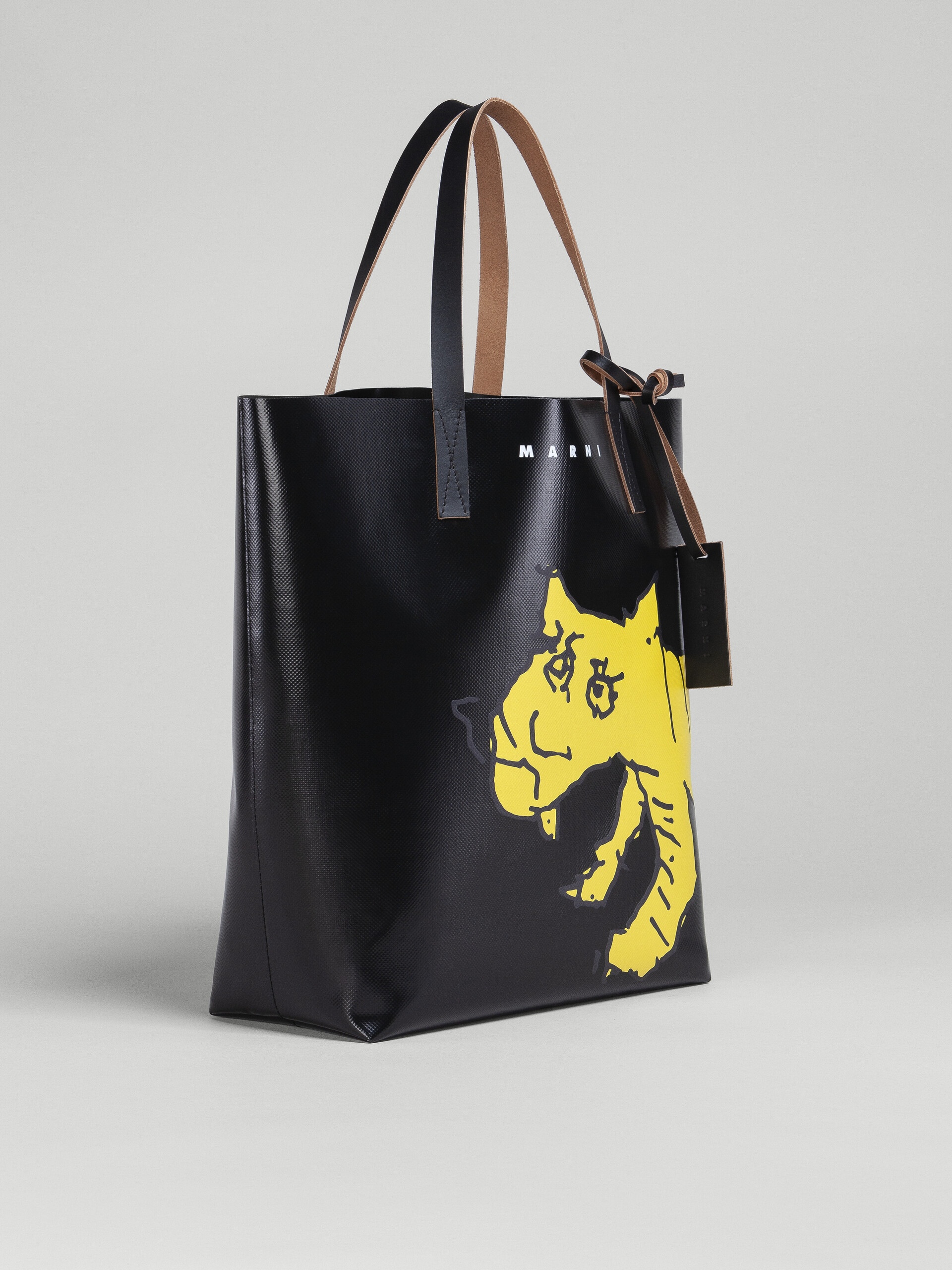 BLACK TRIBECA BAG IN BLACK TIGER PRINT - 4