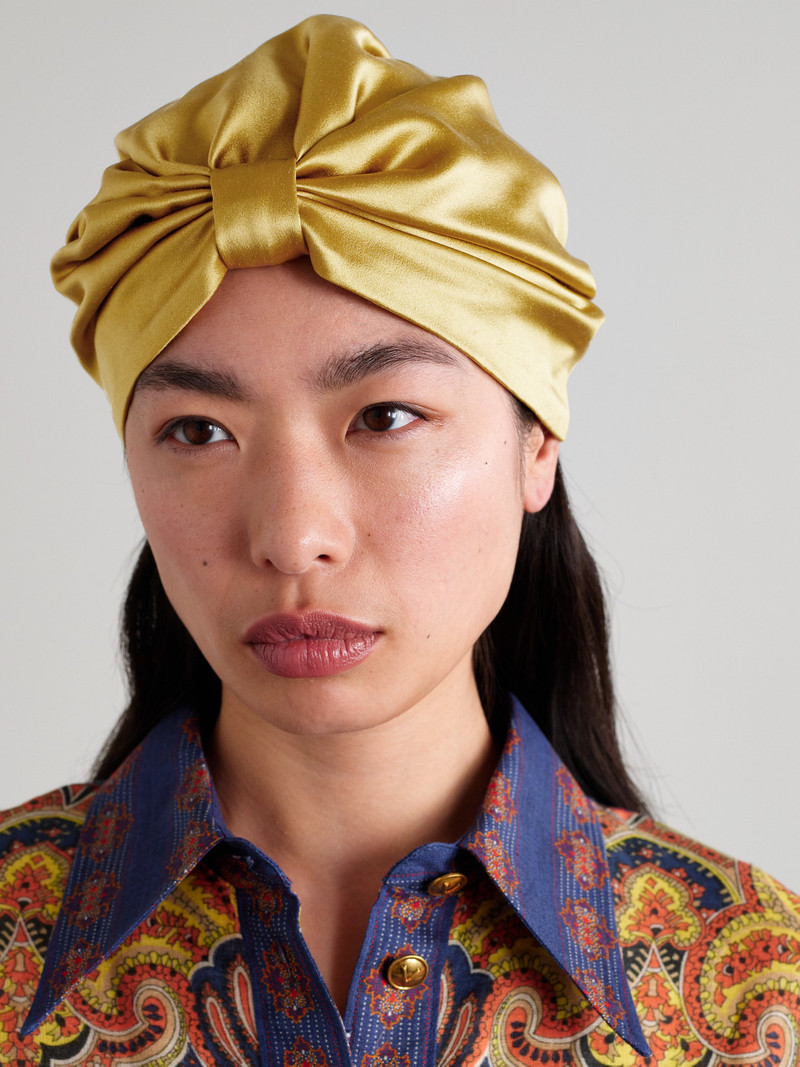 Valentino Gathered Silk-satin Head Scarf outlook