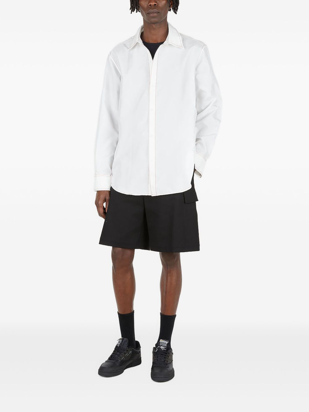 contrast-stitch shirt - 2