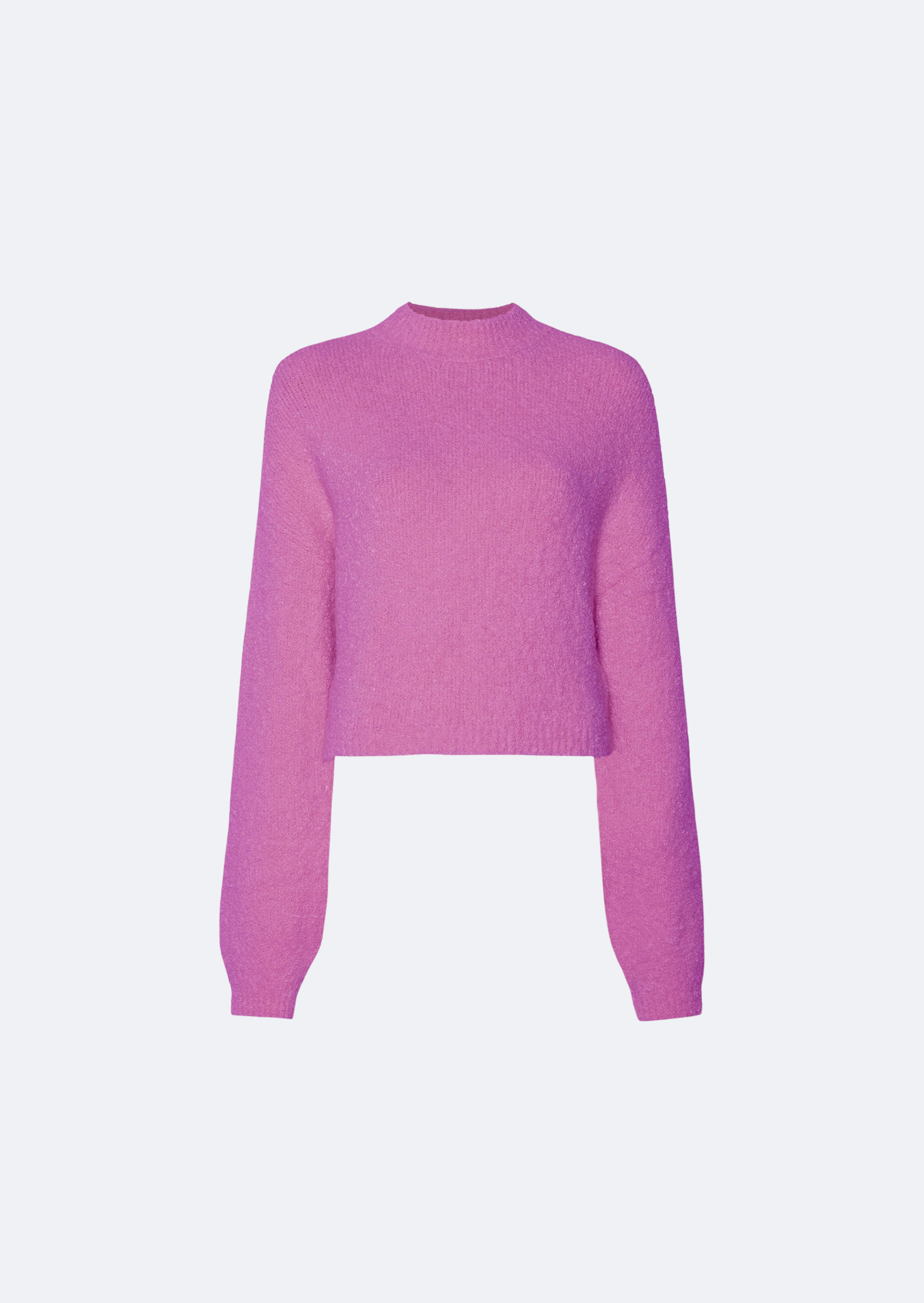 Alpaca Silk Boucle Cropped Sweater - 1