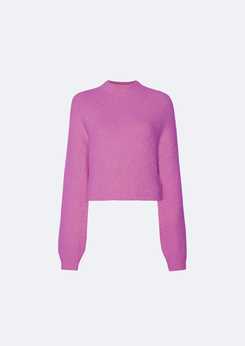 Alpaca Silk Boucle Cropped Sweater 1