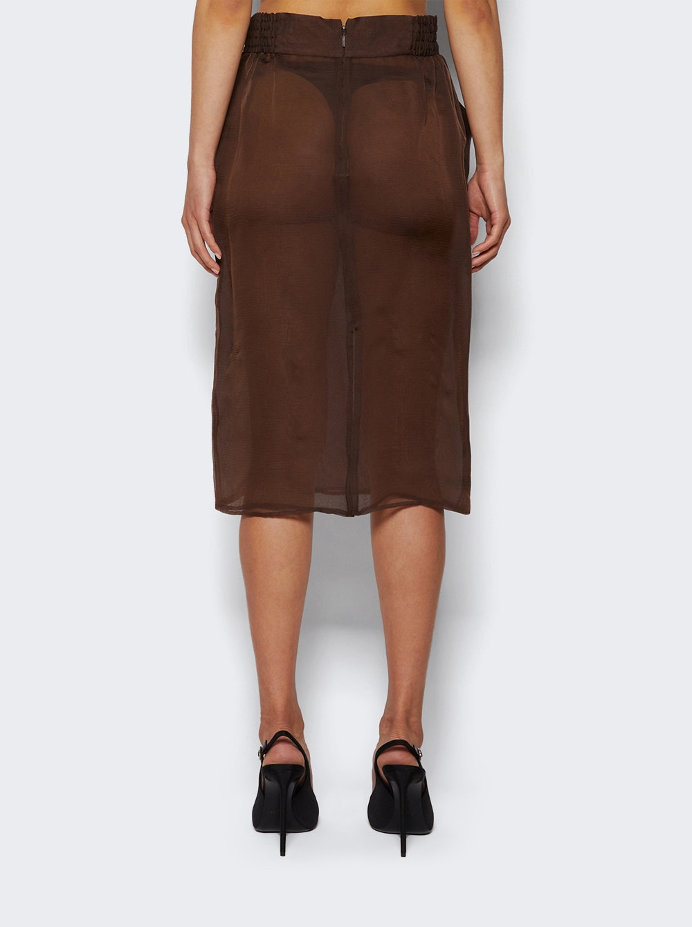 Pencil Skirt Marron - 5