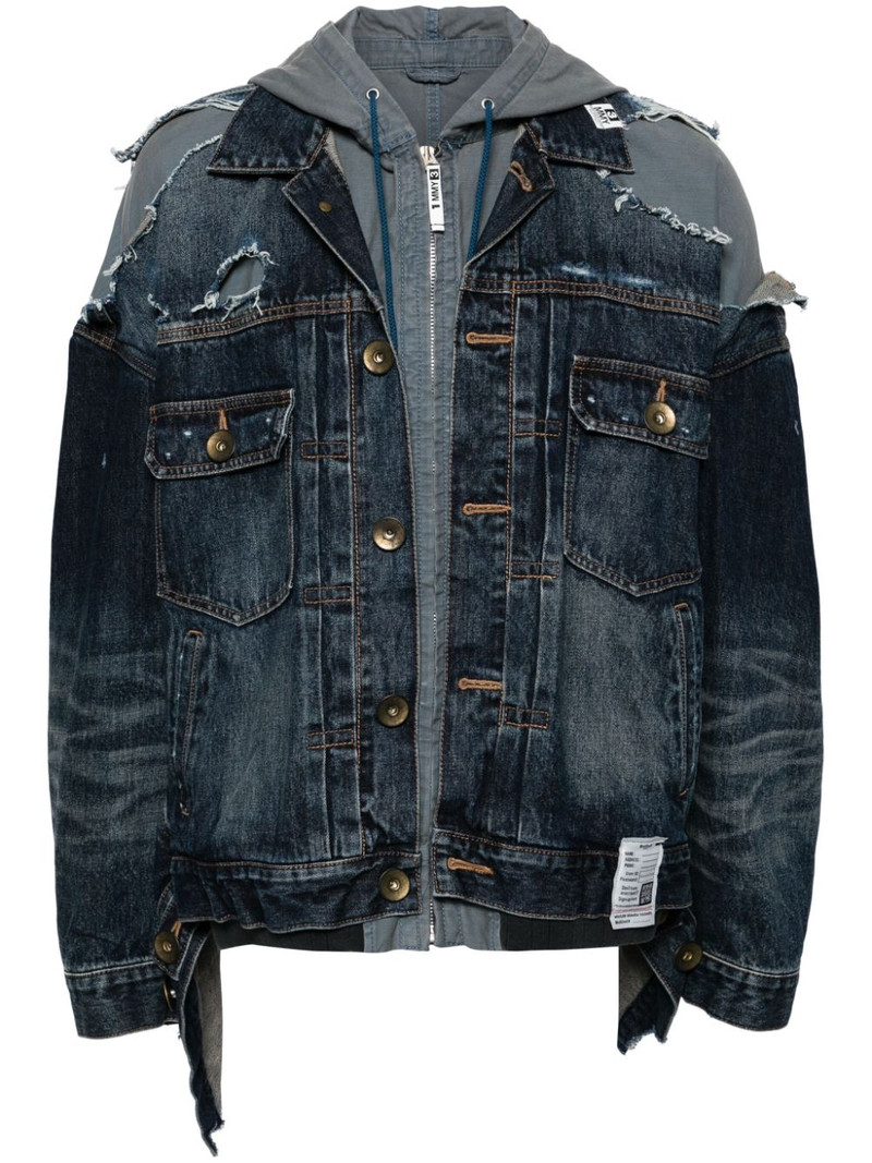 layered denim hooded jacket 1