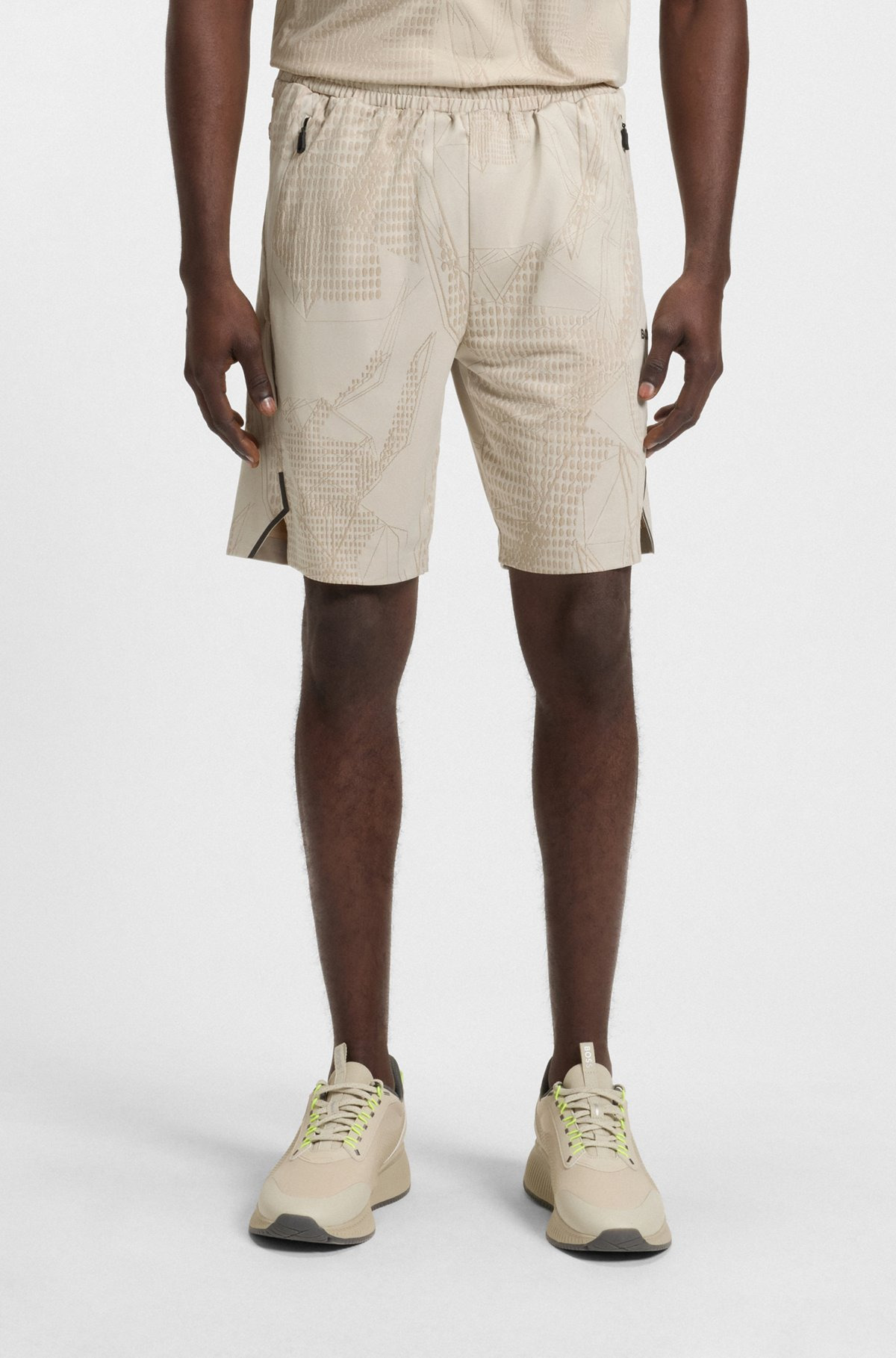 ACTIVE PATTERNED SHORTS IN FOUR-WAY STRETCH FABRIC - 2