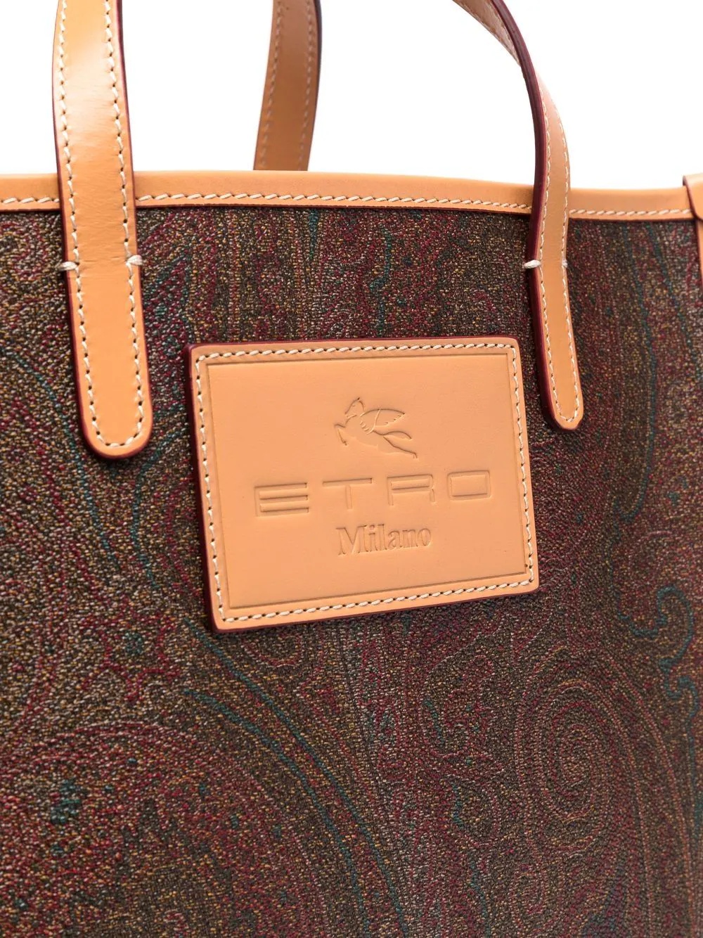 mini paisley-print logo-stamp tote bag - 4