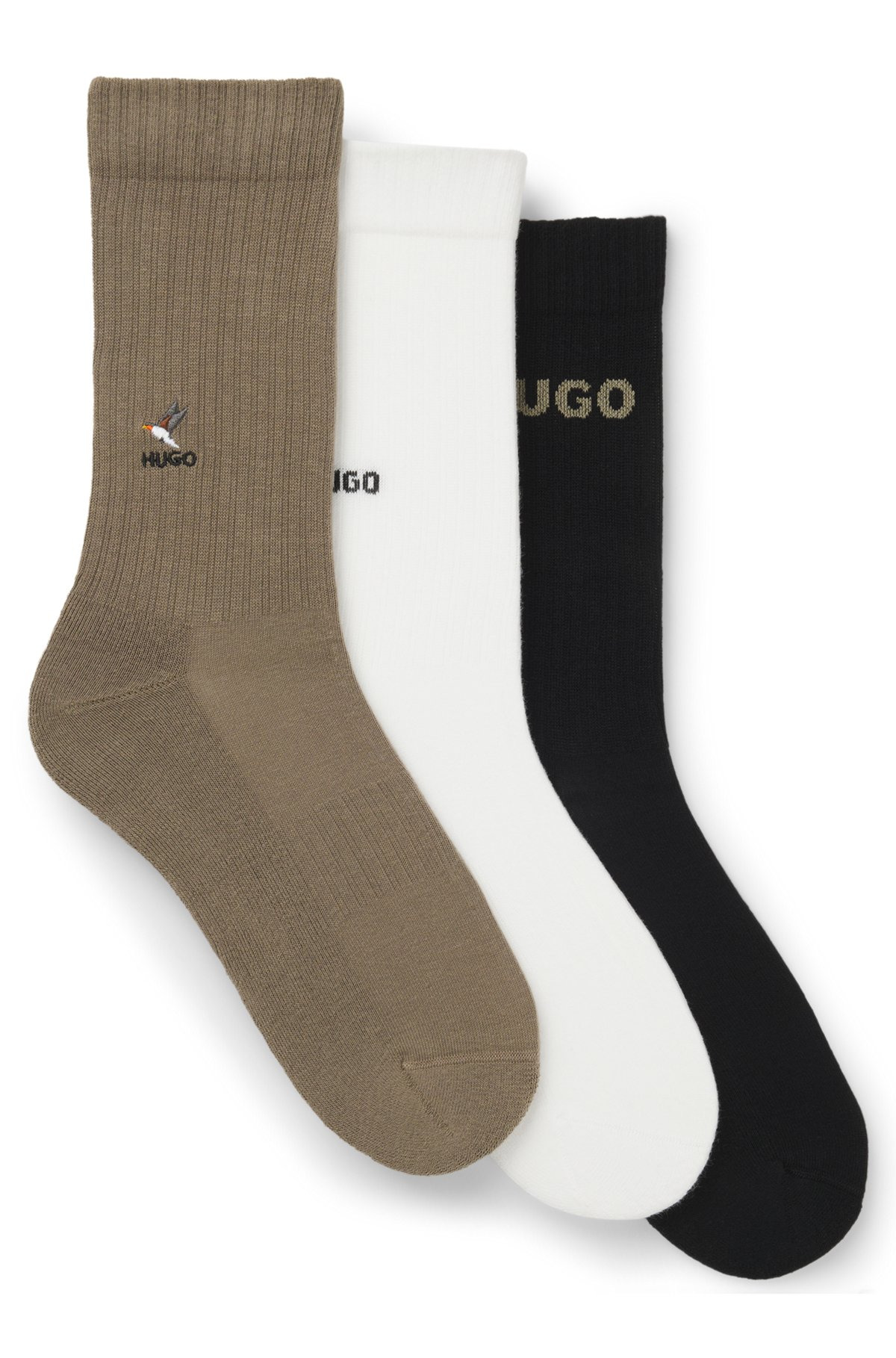 THREE-PACK OF SHORT SOCKS WITH EMBROIDERED DETAILING - 1
