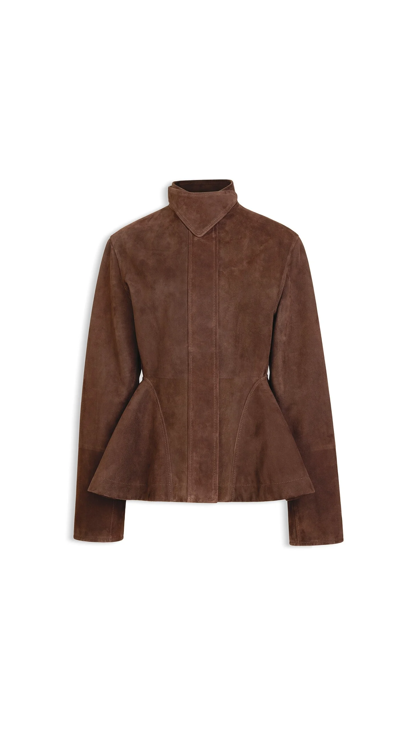 SUEDE GOATSKIN PEPLUM JACKET - 1