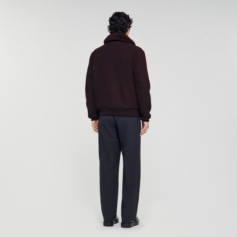 WOOL AVIATOR JACKET WITH SHEARLING 6
