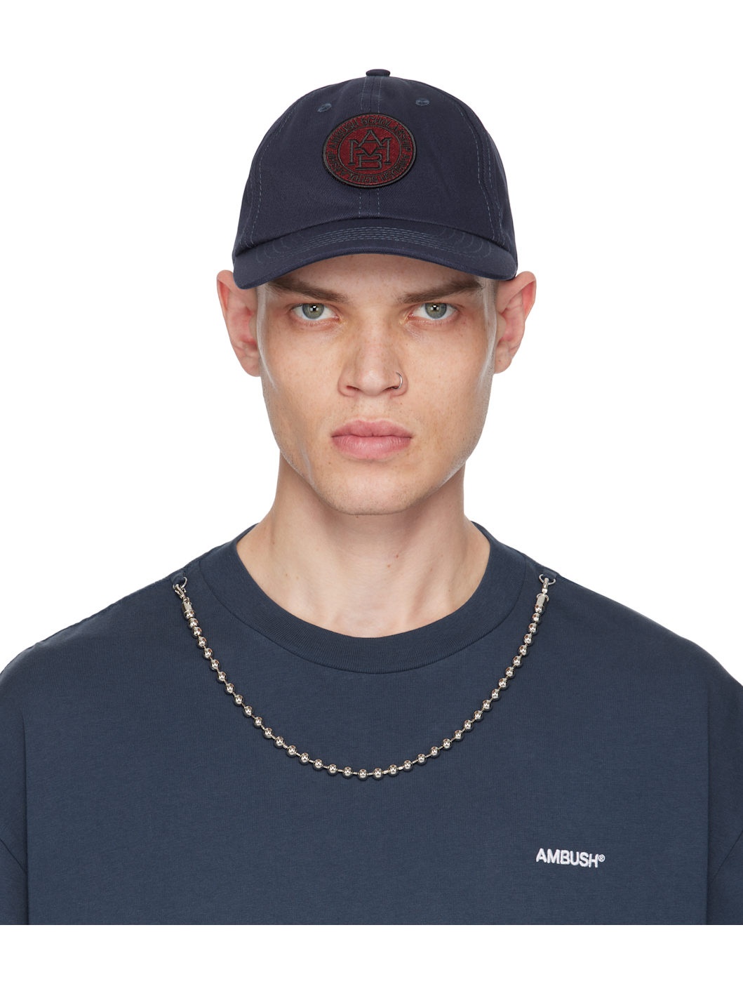 Navy Circle Logo Baseball Cap - 1
