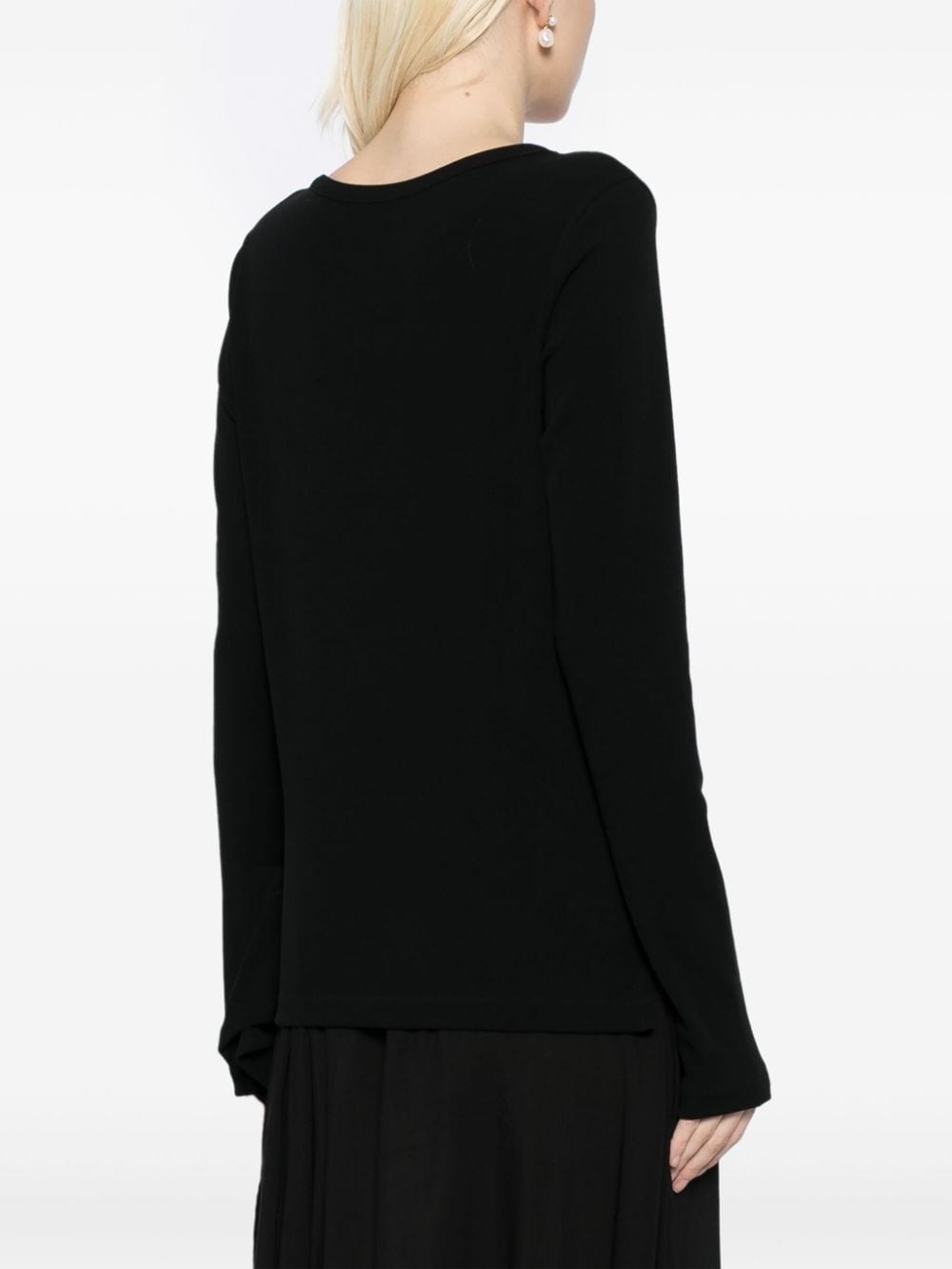 asymmetric long-sleeved T-shirt - 4