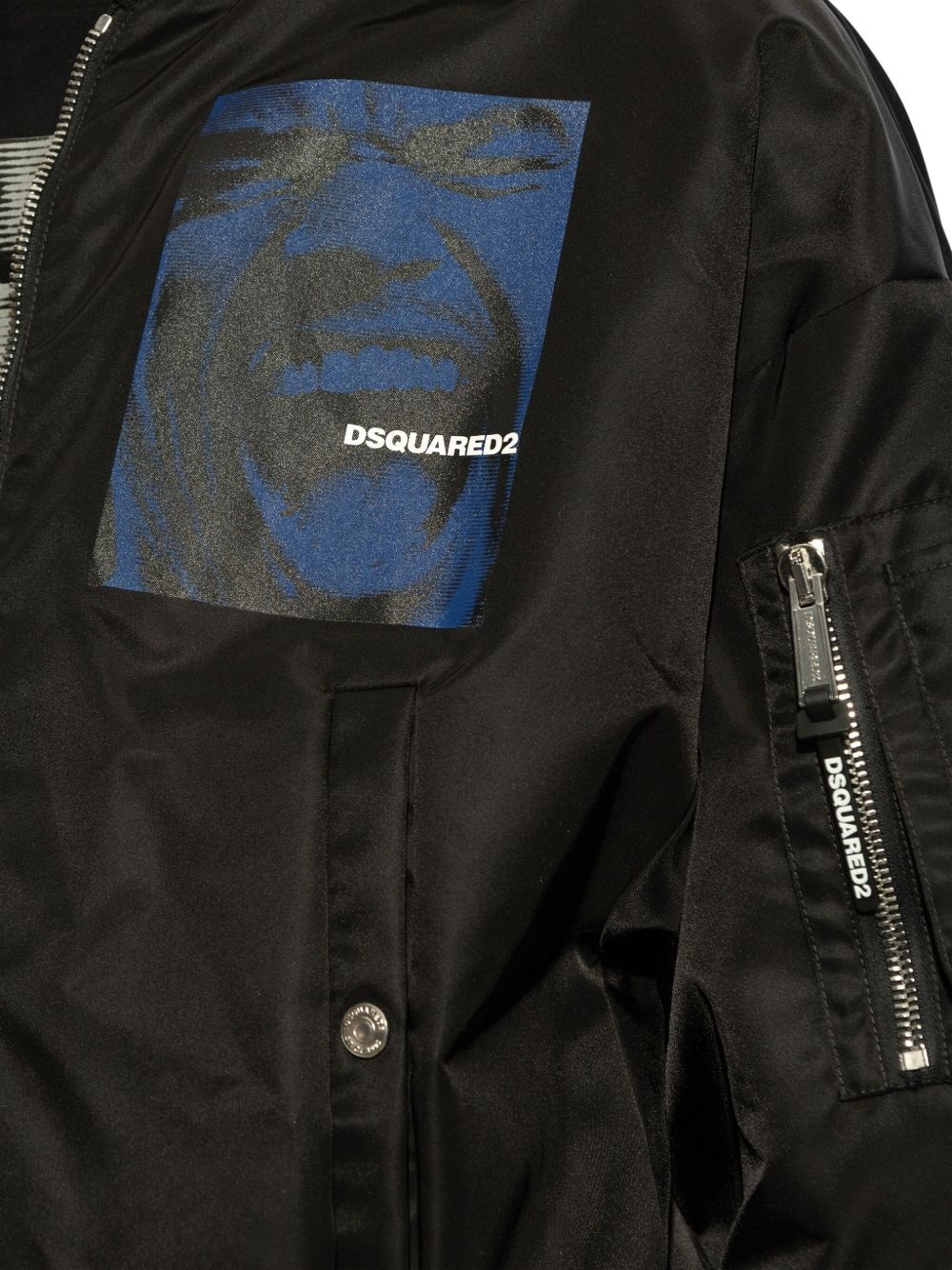 logo-print bomber jacket - 5