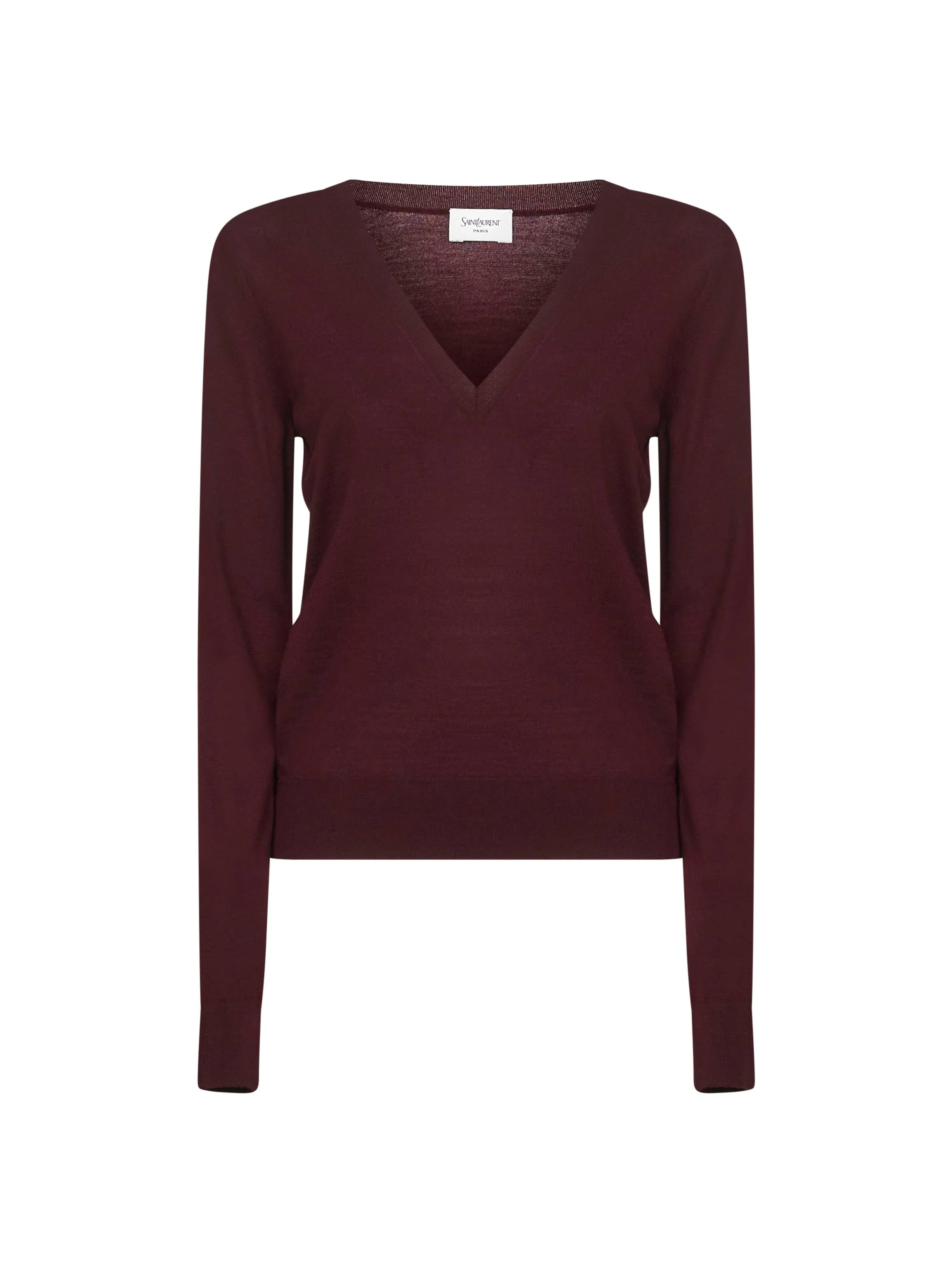 Saint Laurent Women Saint Laurent Wool V-Neck Pullover - 1