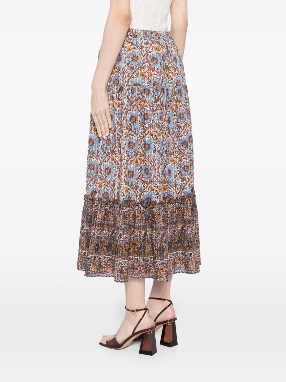 Paige Caspia-print drawstring skirt - 4