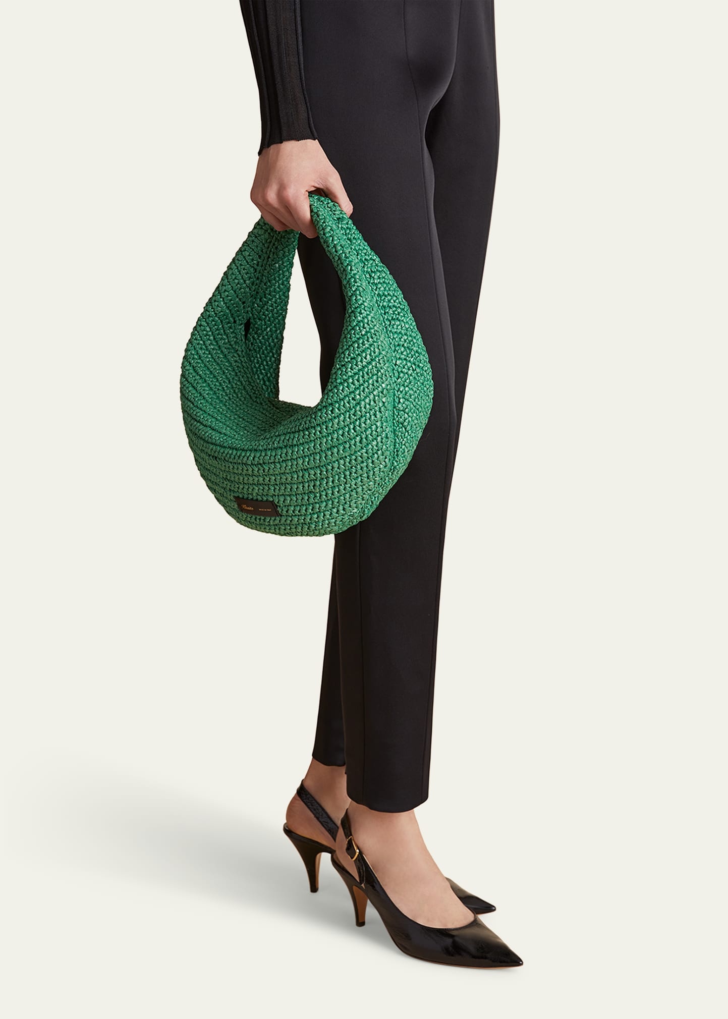 Olivia Medium Raffia Hobo Bag - 2