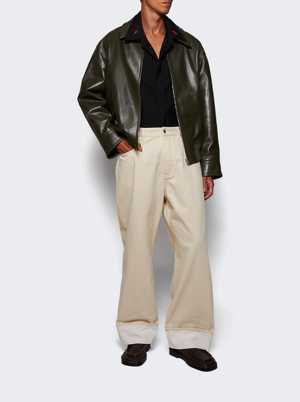 Turned Up Jeans Pale Meringue - 5