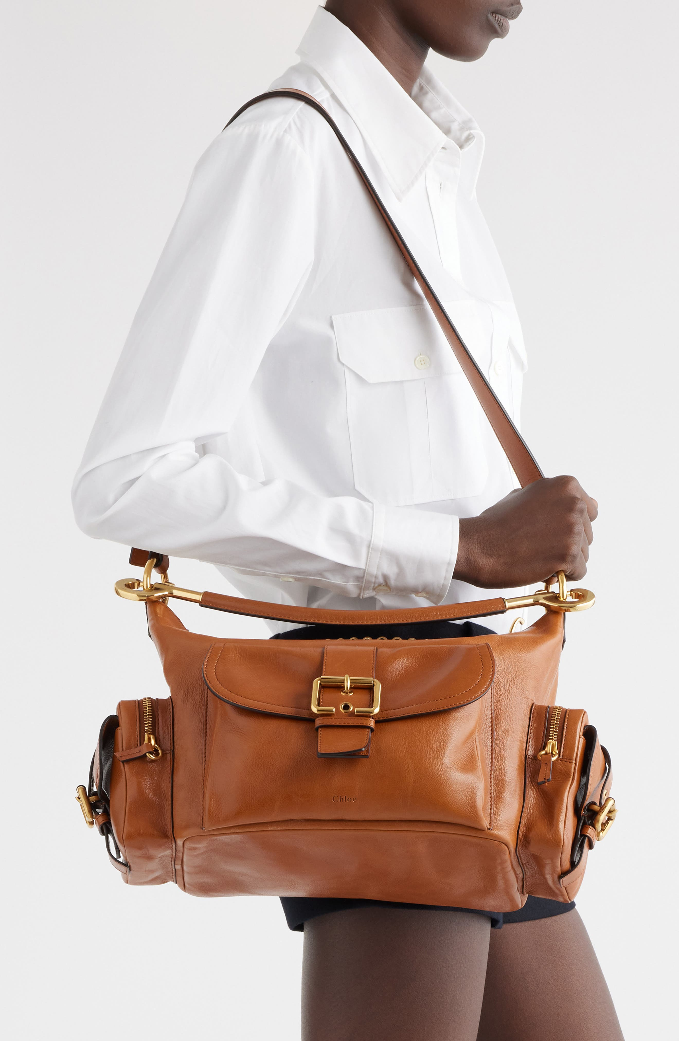 Chloé Camera Leather Top Handle Bag in Clay Brown at Nordstrom - 2