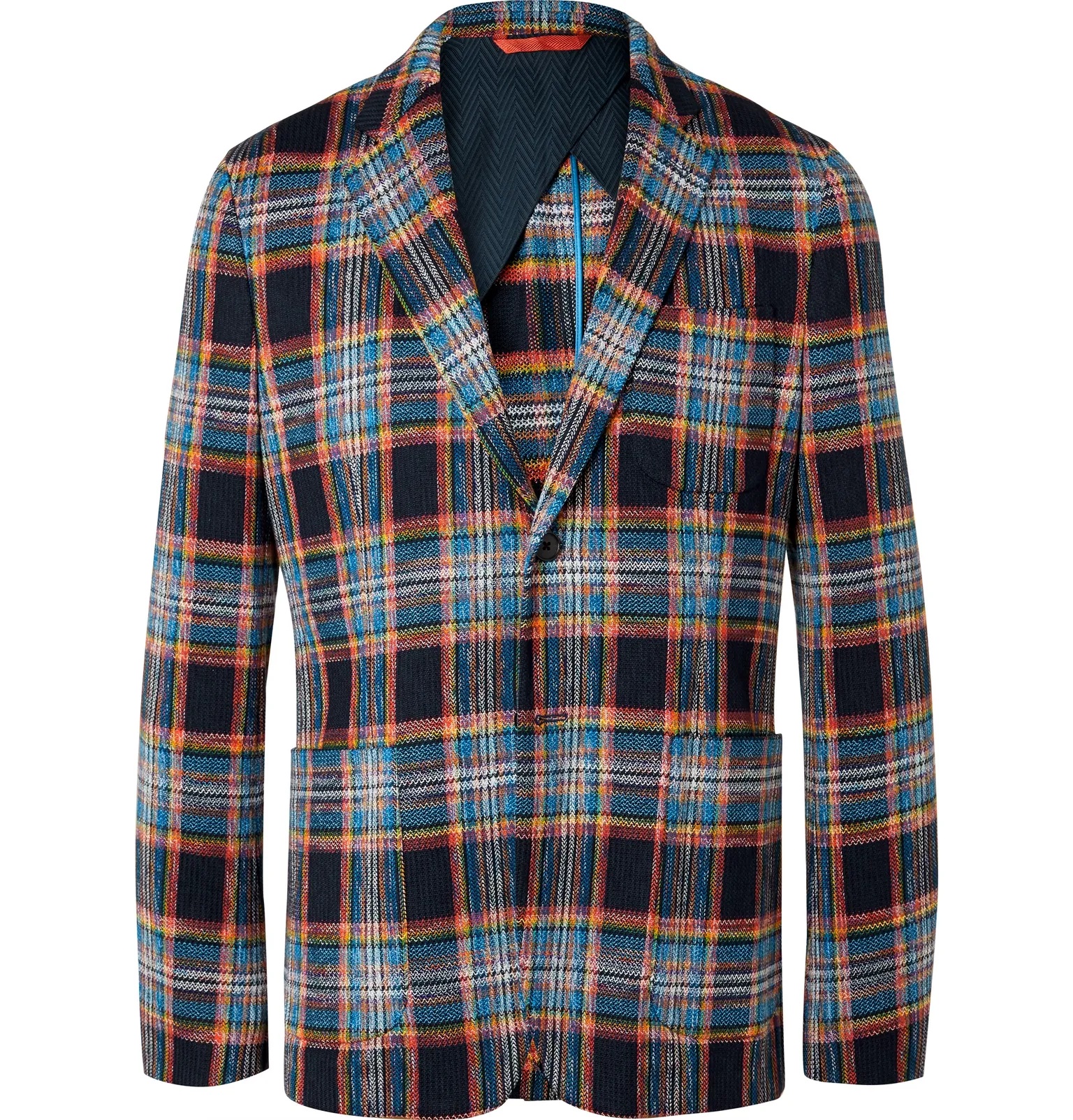 Checked Cotton and Wool-Blend Blazer - 1