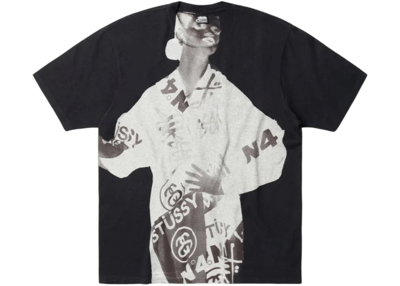 Stussy Paris Tee Faded Black - 1