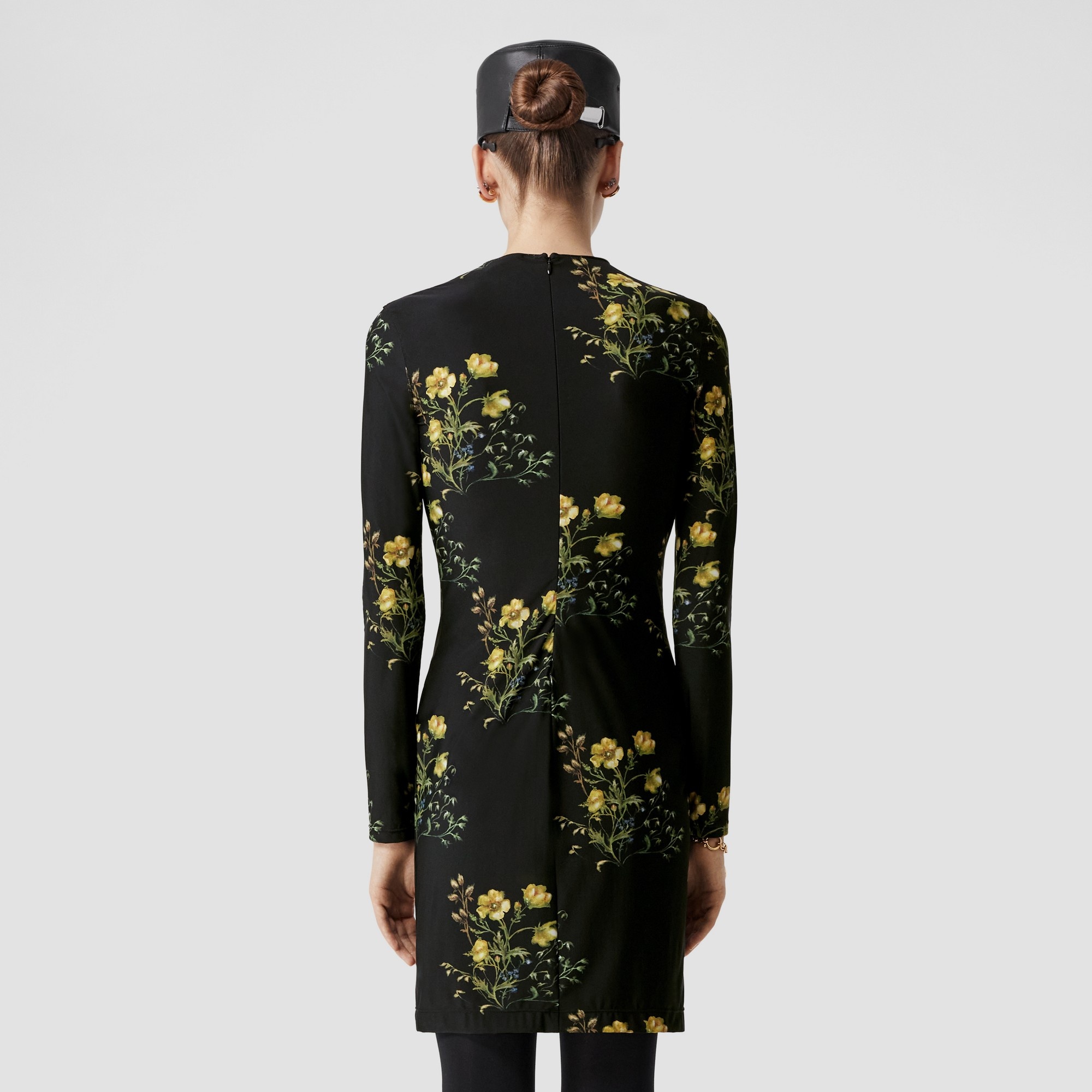 Floral Print Stretch Jersey Dress - 3