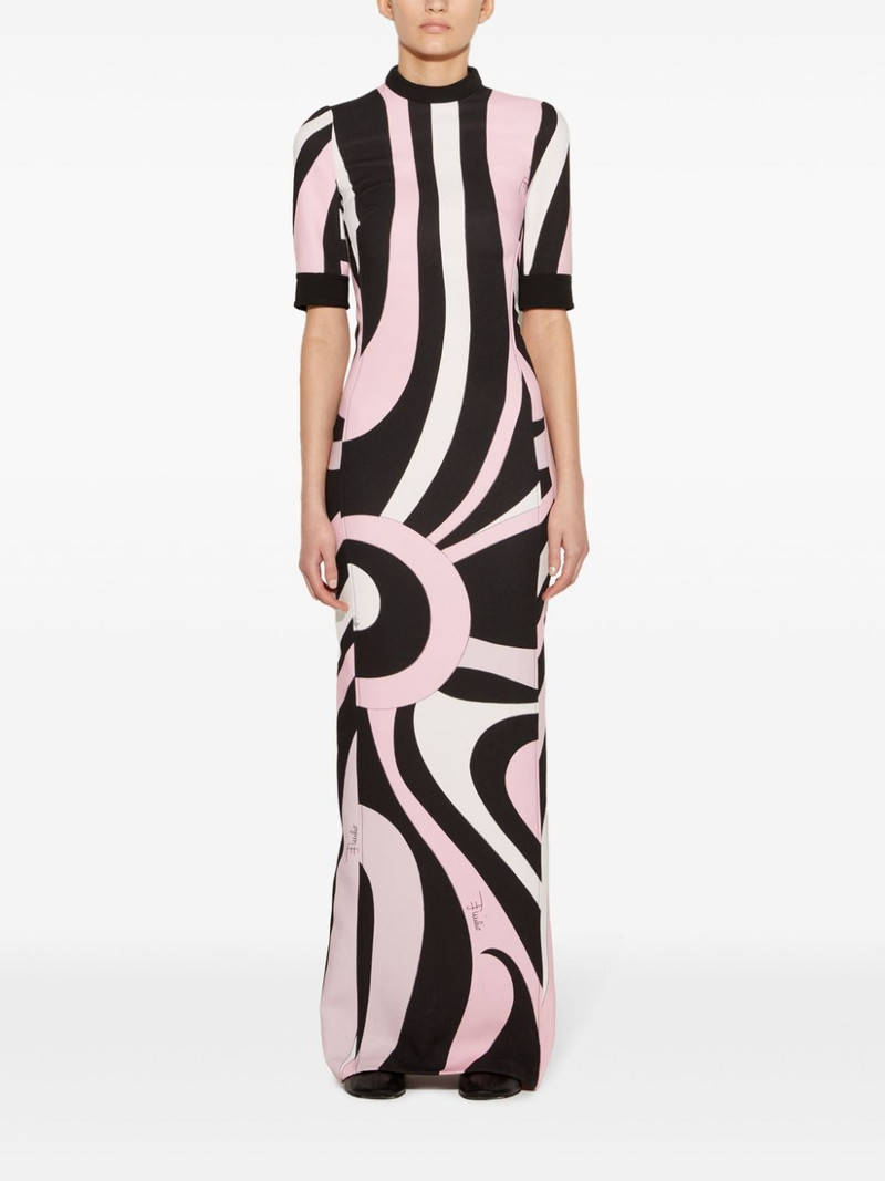 PUCCI abstract-pattern print maxi dress outlook