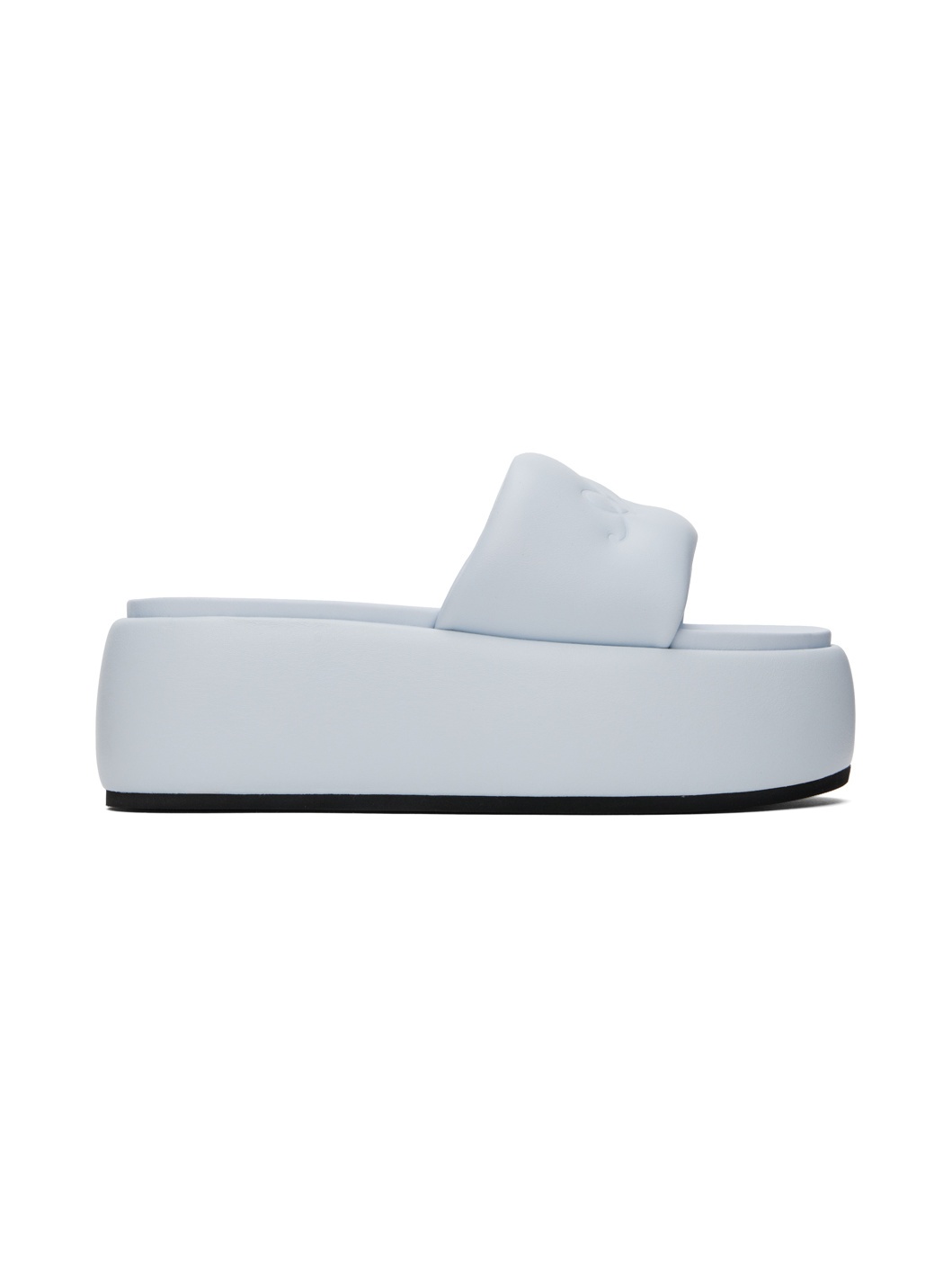 Blue Script Platform Sandals - 1