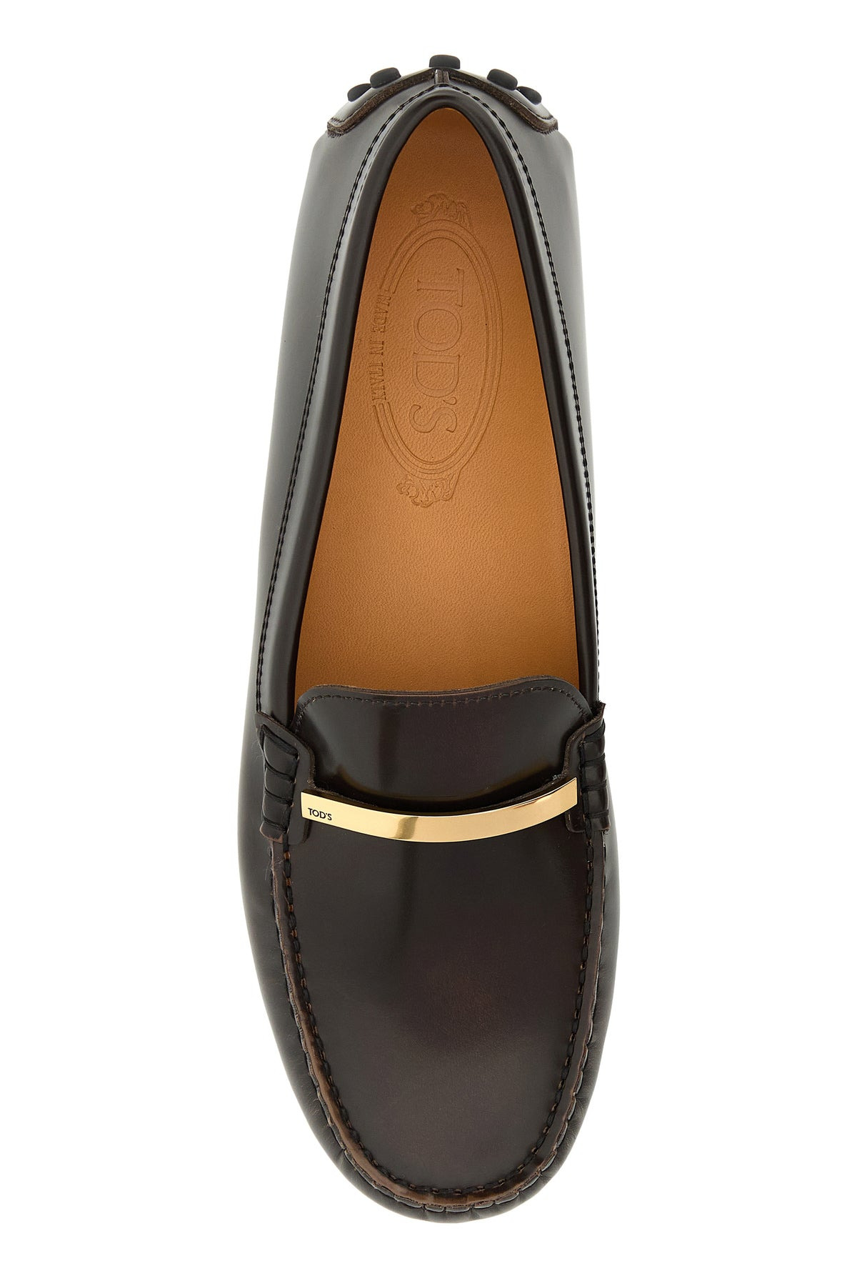 Brown leather loafers - 4
