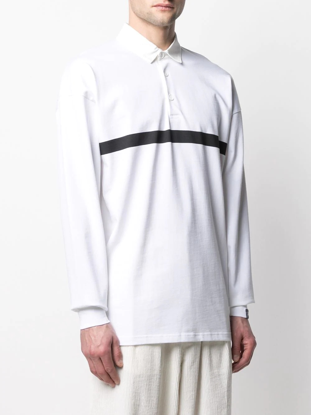 horizontal-stripe rugby sweatshirt - 3