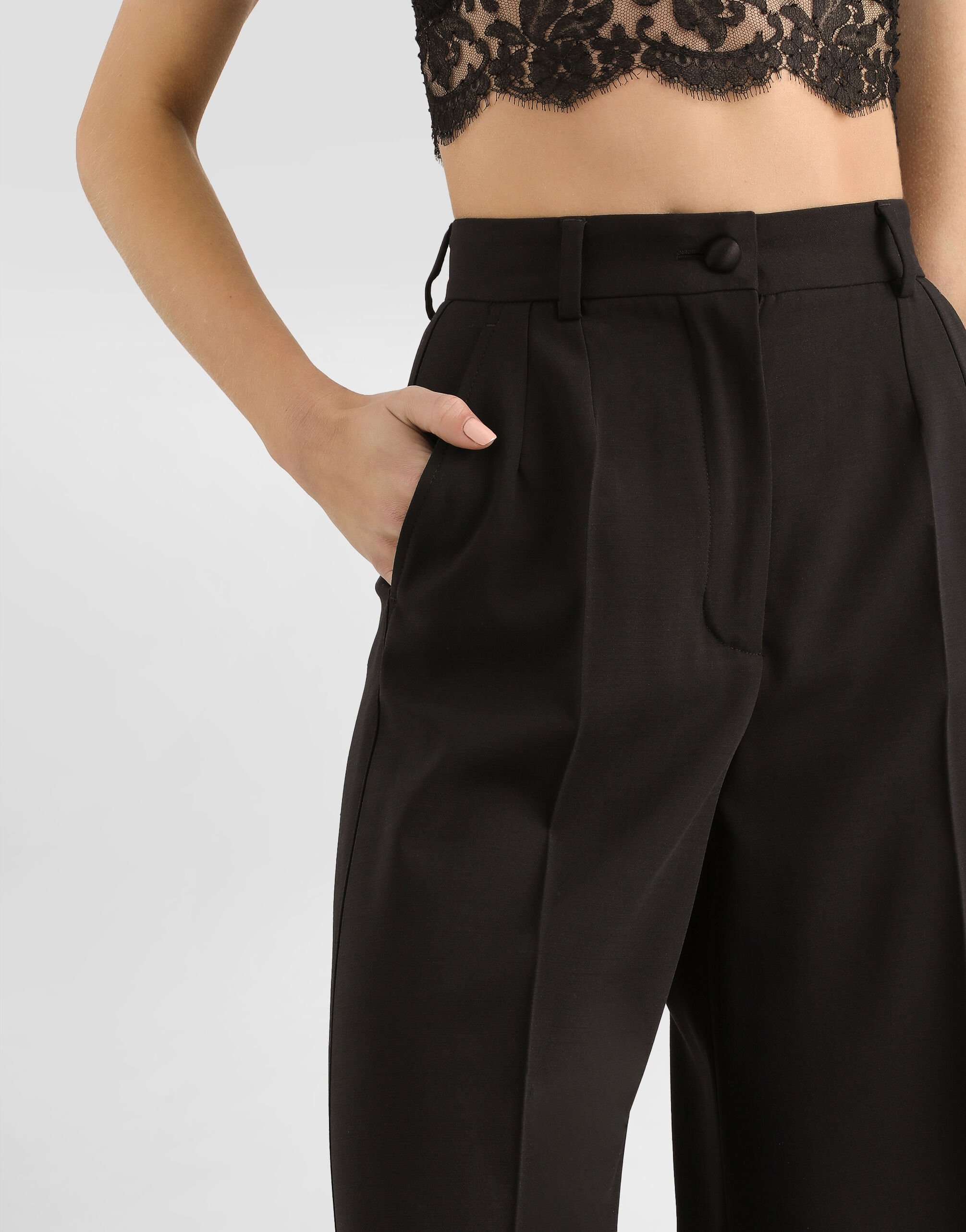 Flared woolen pants - 7