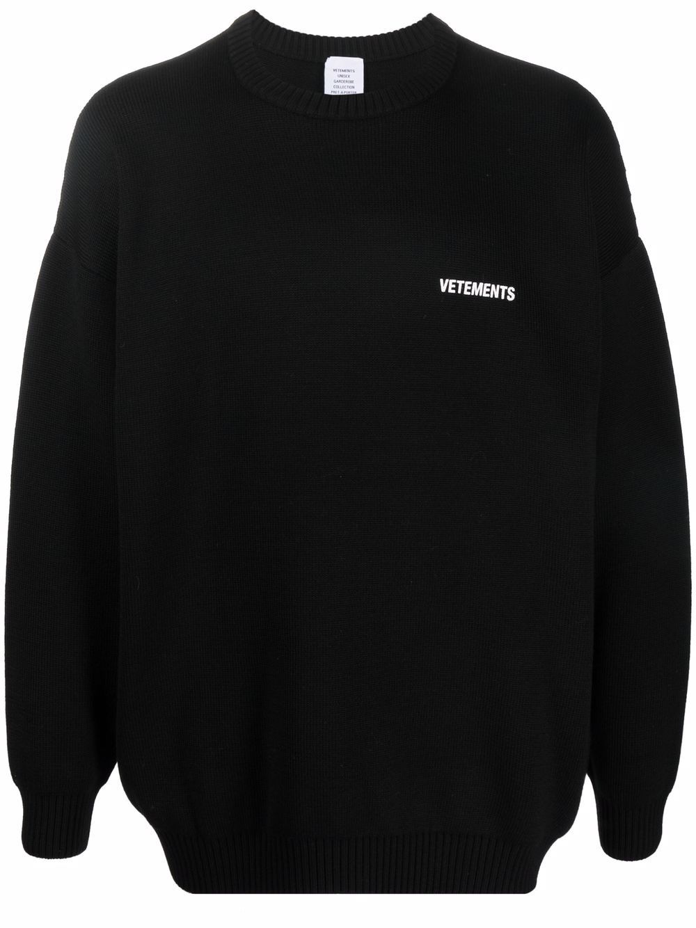 logo-print crew neck sweatshirt - 1