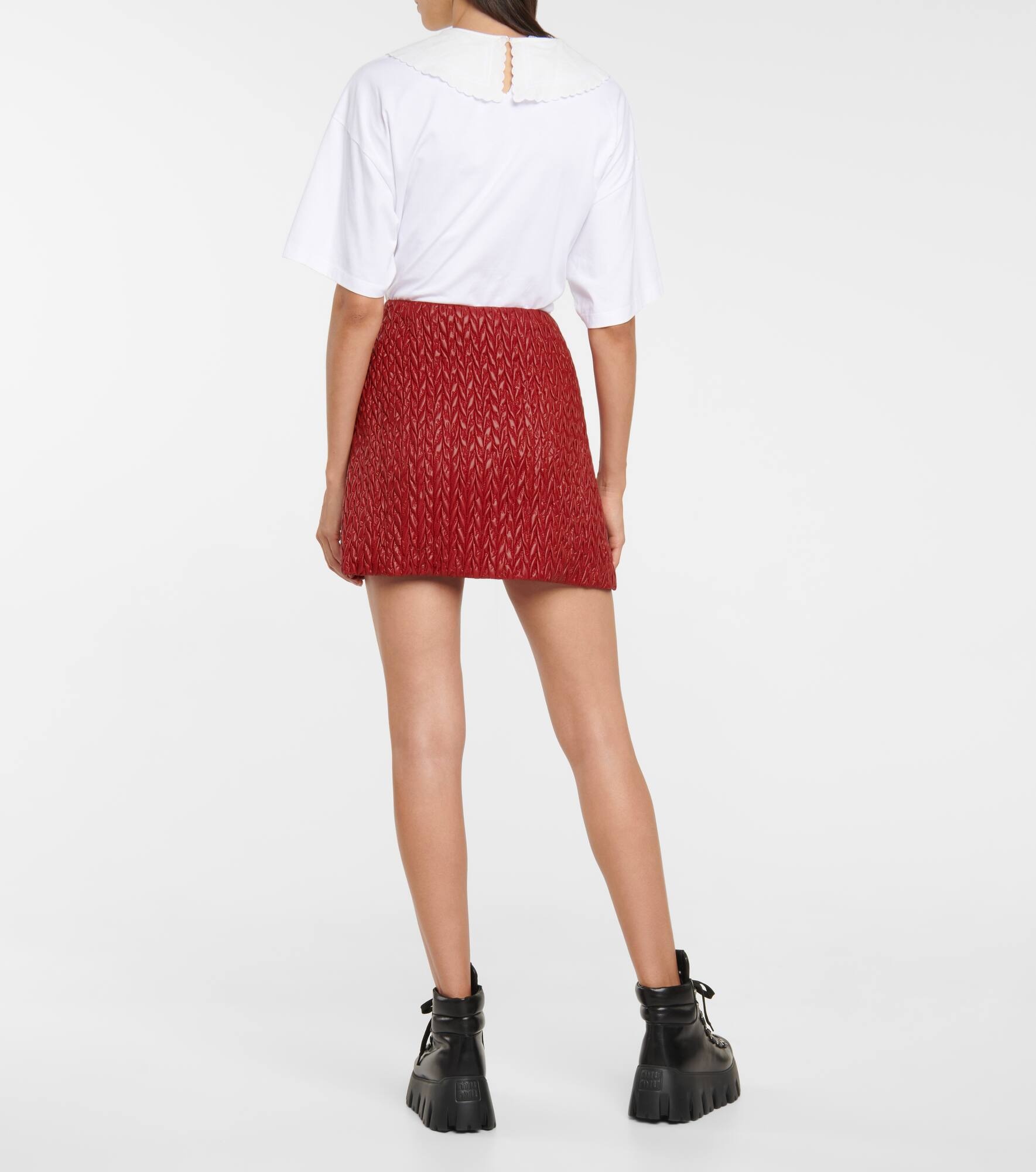 Quilted high-rise miniskirt - 3