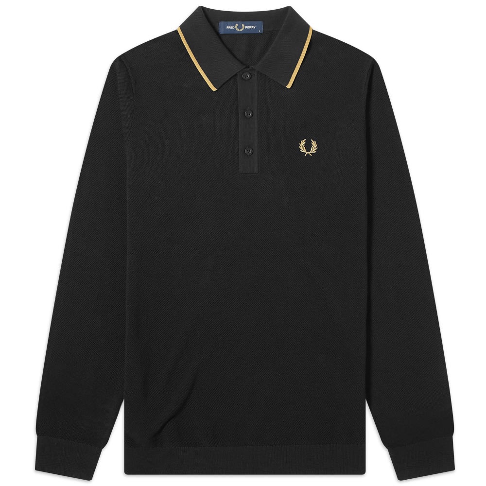 Fred Perry Authentic Long Sleeve Knitted Polo - 1