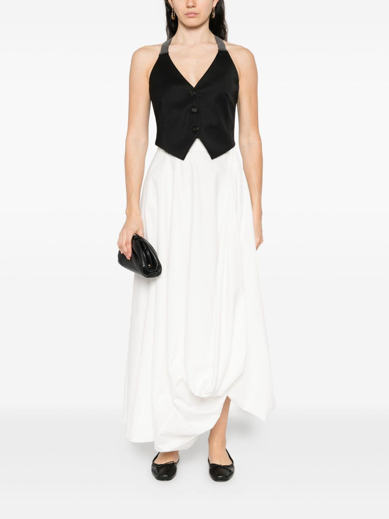 Brunello Cucinelli glitter-strap buttoned waistcoat outlook