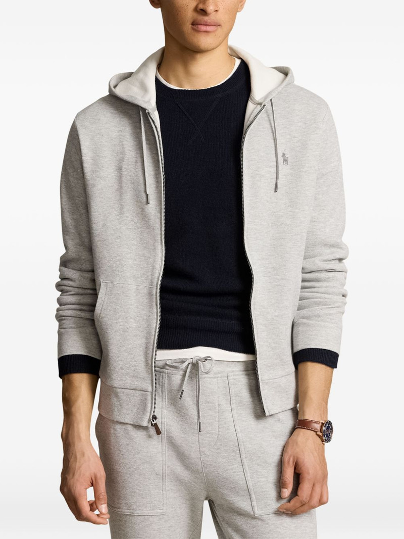 logo-embroidered zip-up hoodie 3