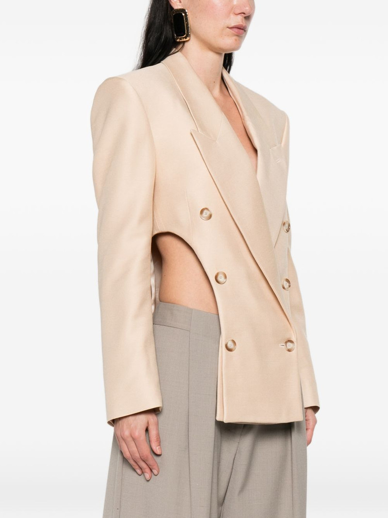double-breasted cut-out blazer 3