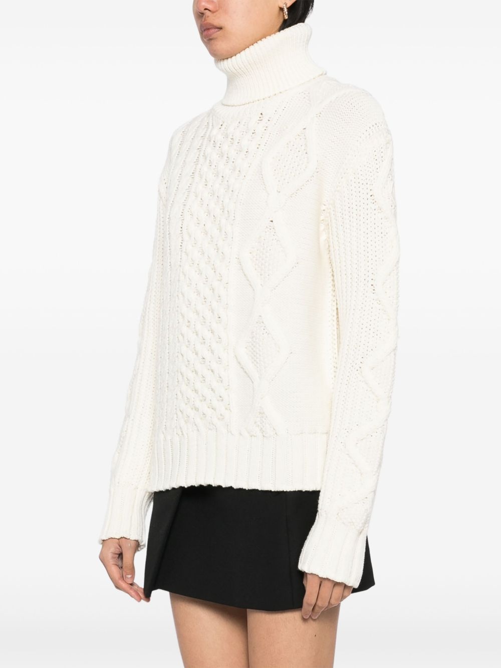 wool turtleneck jumper - 3