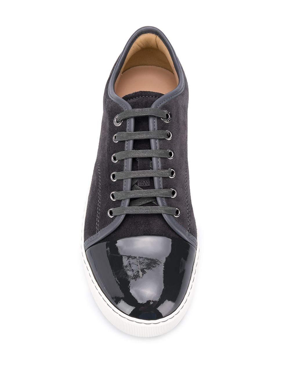 patent toe sneakers - 4