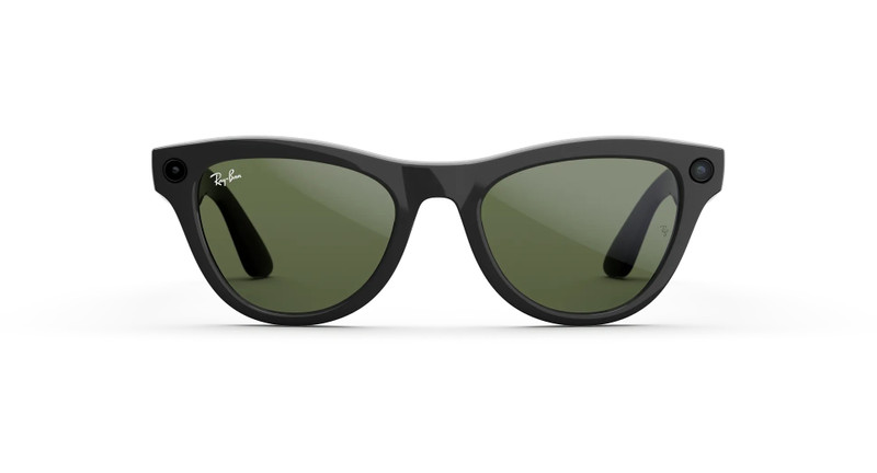 Ray-Ban Meta Skyler (Gen 2) Shiny Black Green Lenses 1