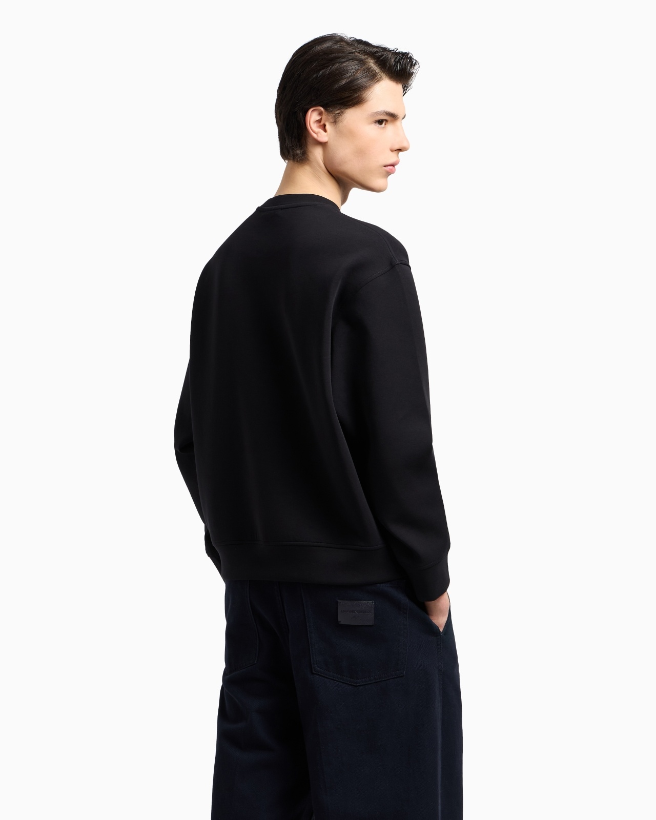 DOUBLE-JERSEY SWEATSHIRT WITH LOGO EMBROIDERY - 3