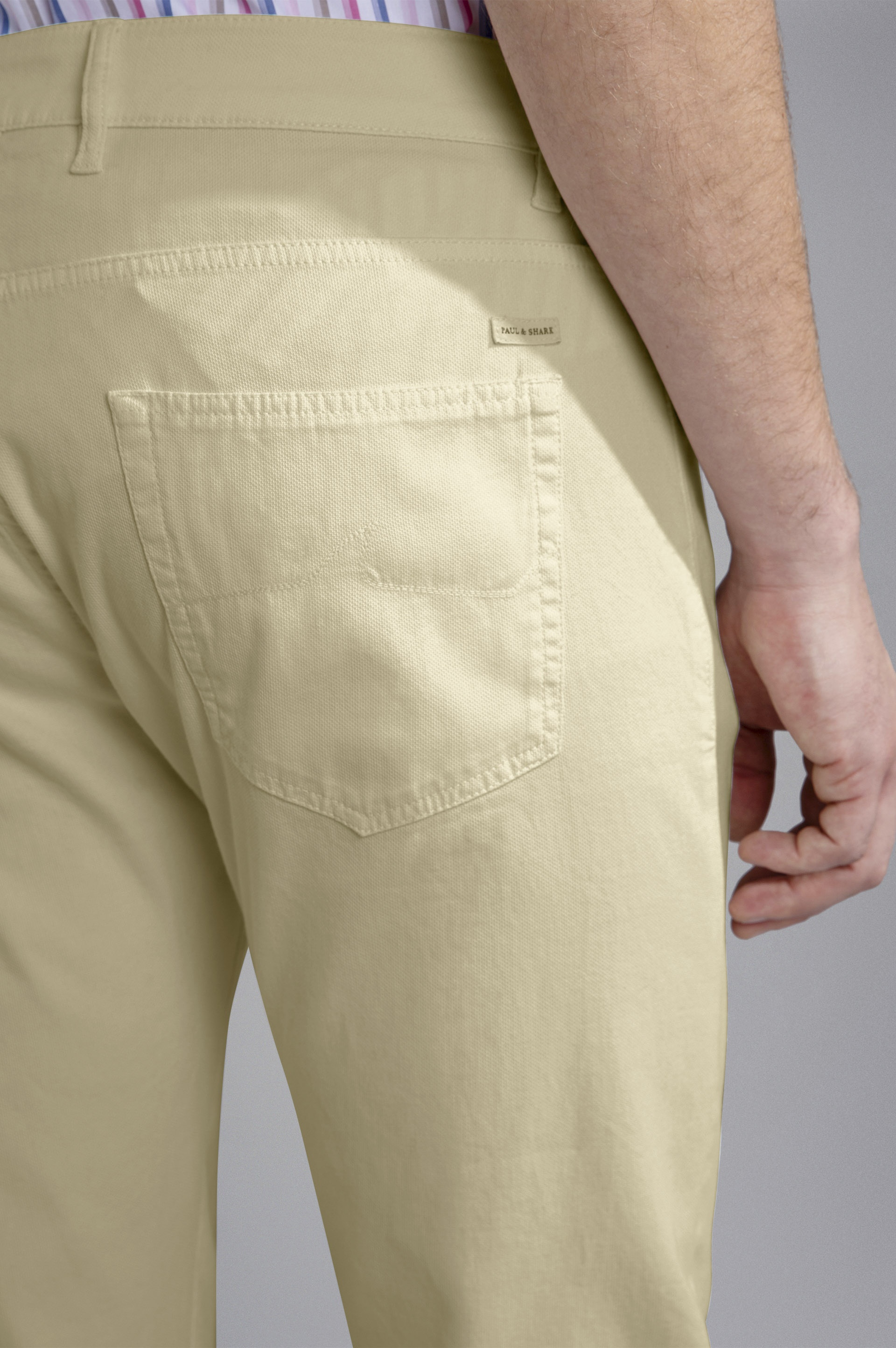 STRETCH COTTON 5 POCKETS TROUSERS - 4