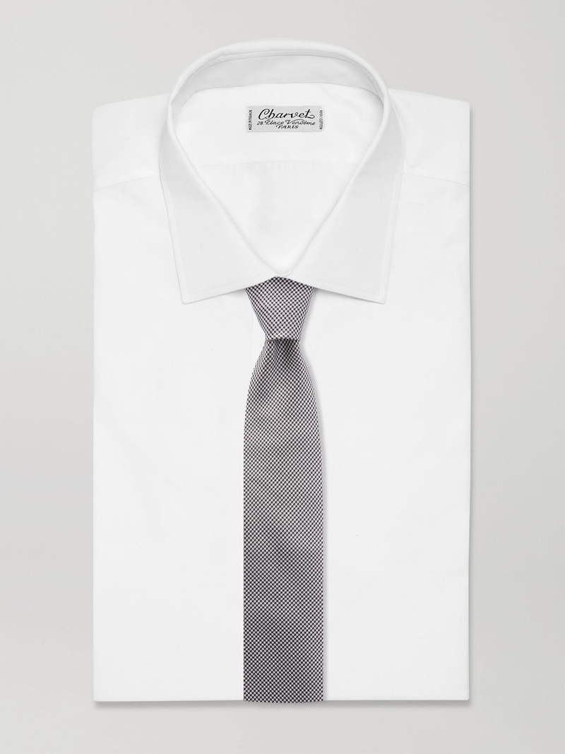 TOM FORD 8cm Houndstooth Silk Tie Black outlook