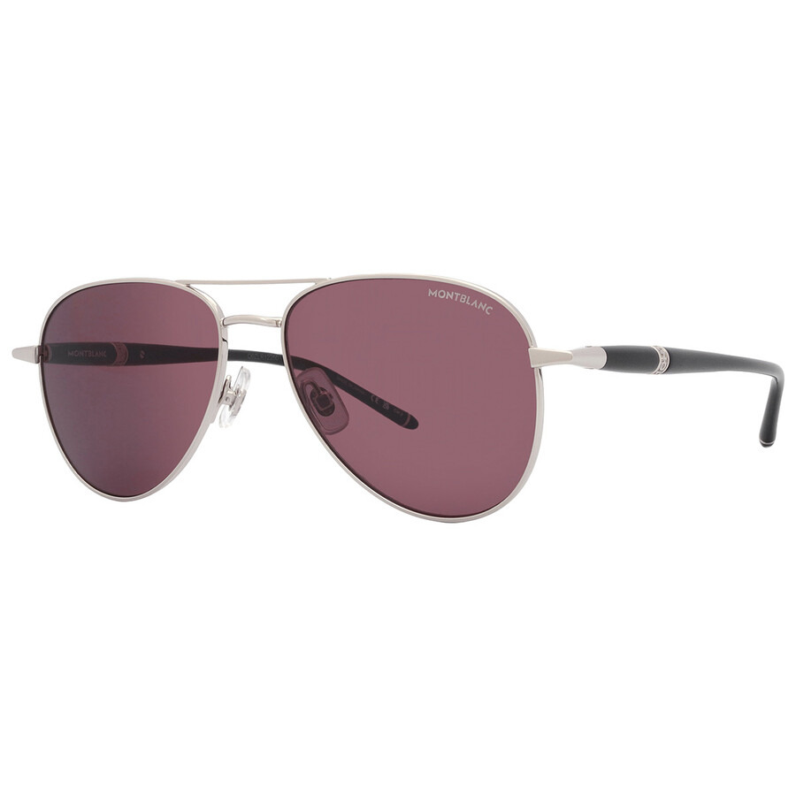Montblanc Violet Pilot Men's Sunglasses MB0345S 002 57 - 3