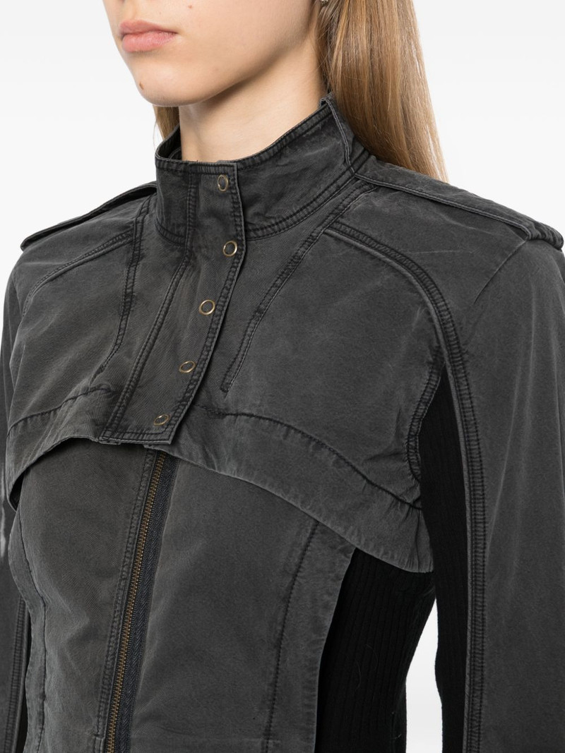 panelled high-neck jacket 5