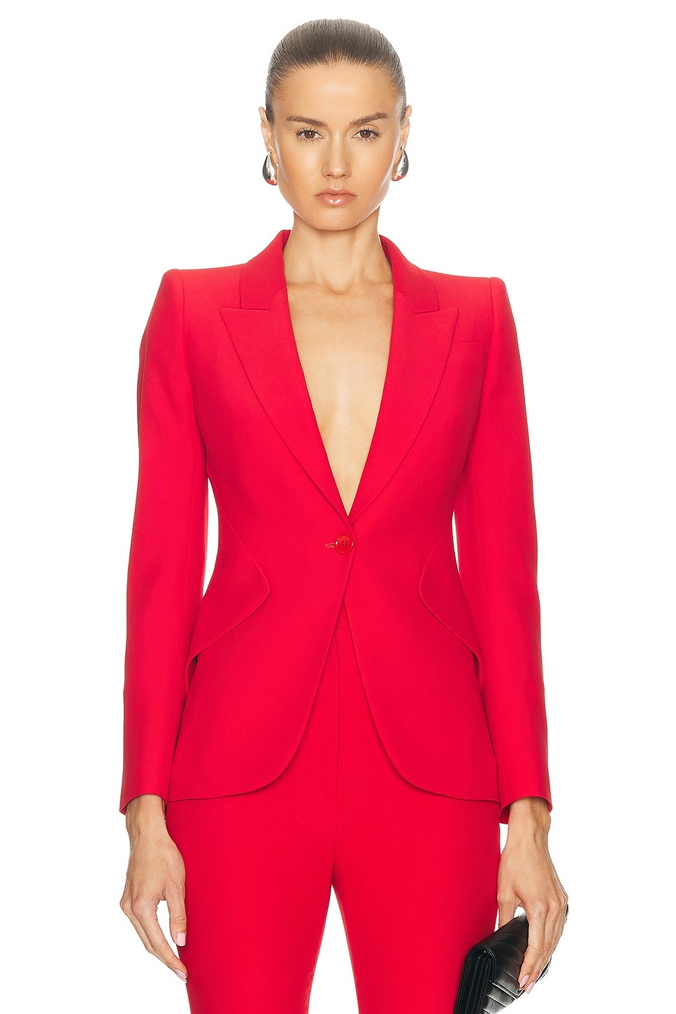 Alexander McQueen Peak Crepe Blazer | forward | REVERSIBLE